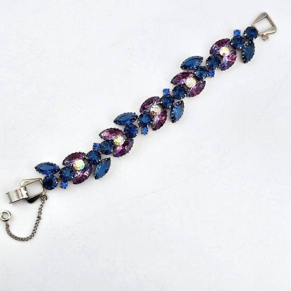 Juliana Jewelry - Vintage Julianna D&E Navette AB Rhinestone Link Bracelet
